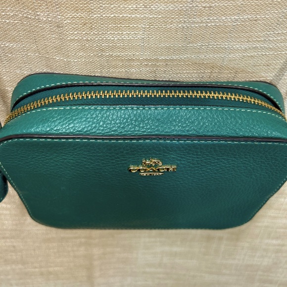 COACH Box Crossbody Bag In Pebble Leather Bright Jade $250 MSRP - Picture 4 of 13